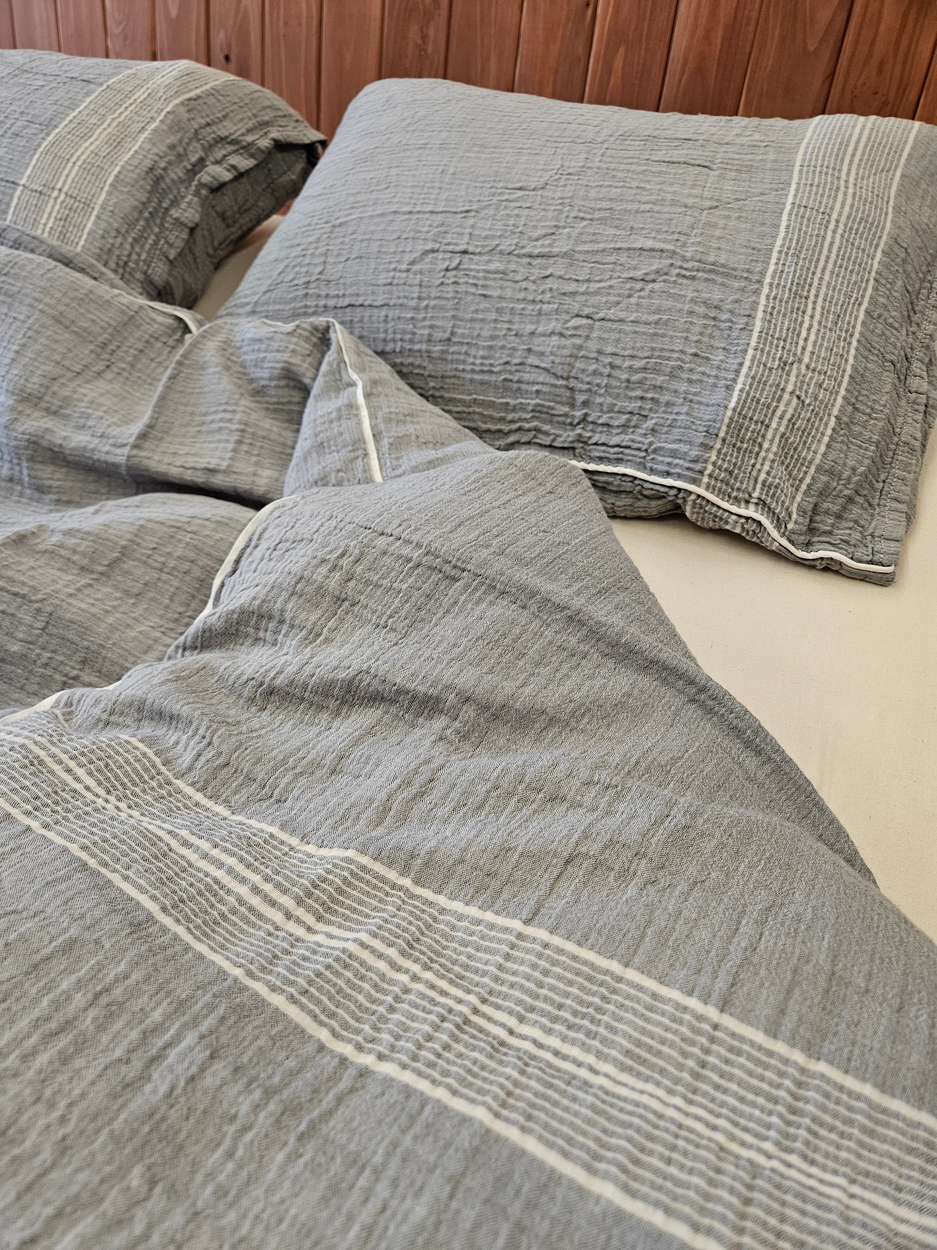 Muslin Bed Set - Gray
